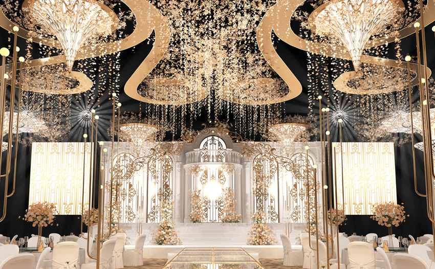 周至花木兰喜事汇金色大厅效果展示